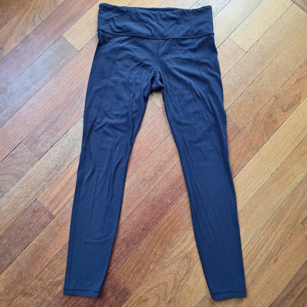 Athleta Navy Nylon/Spandex Leggings Size MT - Picture 2 of 15